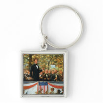 Abraham Lincoln and Stephen A. Douglas Keychains