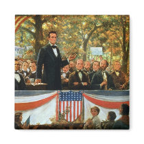 Abraham Lincoln and Stephen A. Douglas Fridge Magnet