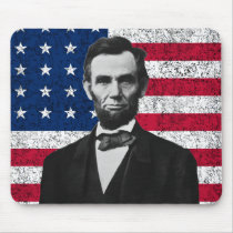 Abraham Lincoln and The American Flag Mouse Pads