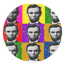 Abraham Lincoln Art Gifts---Unique 9 Photos Stickers