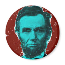 Abraham Lincoln Art Shirt--Unique Design magnets by gailg1957 Abraham Lincoln Art Shirt--Unique Design magnets