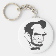 Abraham Lincoln (Black and white) Key Chains