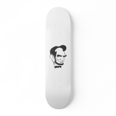 Abraham Lincoln (Black and white) Skate Decks by FormulaDesigns