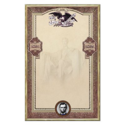 Abraham Lincoln Civil War Personal Stationery by arklights