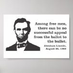 Abraham Lincoln Democracy Poster