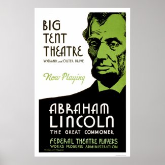 Abraham Lincoln Drama 1936 WPA print