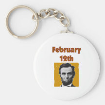 Abraham Lincoln February 12th T-Shirt & Gifts Key Chains