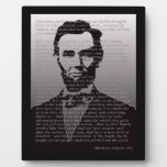 Abraham Lincoln  & Gettysburg Address Plaque