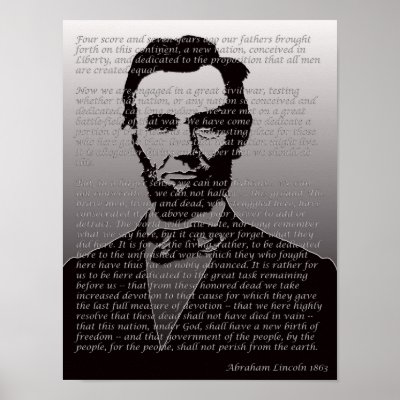 Abraham Lincoln Gettysburg Address Portrait Poster by americanhistory