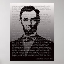 Abraham Lincoln Gettysburg Address Portrait Poster posters