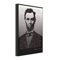 Abraham Lincoln Gettysburg Address Portrait Print canvas prints