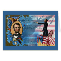 Abraham Lincoln Giving Gettysburg Address Card