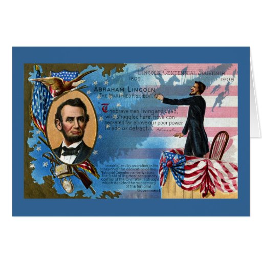 Abraham Lincoln Giving Gettysburg Address Card