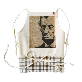 Abraham Lincoln Historical Vintage Dictionary Art Zazzle HEART Apron