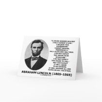 Abraham Lincoln House Divided Cannot Stand Quote Greeting Cards
