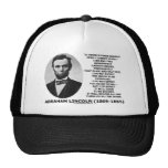 Abraham Lincoln House Divided Cannot Stand Quote Mesh Hat