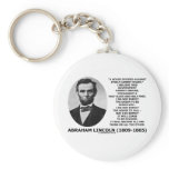 Abraham Lincoln House Divided Cannot Stand Quote Key Chains