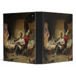 Abraham Lincoln in socks and slipper binders