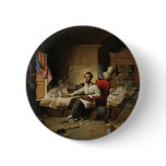 Abraham Lincoln in socks and slipper Pinback Button