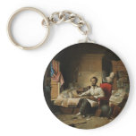 Abraham Lincoln in socks and slipper Keychain