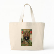 Abraham Lincoln & Log Cabin in Kentucky Canvas Bag