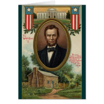Abraham Lincoln & Log Cabin in Kentucky Cards