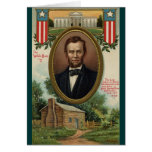Abraham Lincoln & Log Cabin in Kentucky Cards