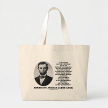 Abraham Lincoln Master Slave Self-Government Bag