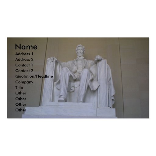 Abraham Lincoln Memorial Business Business Card
