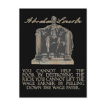 Abraham Lincoln on Destroying the Rich Postcard