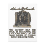 Abraham Lincoln on Destroying the Rich Postcards