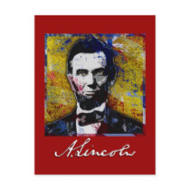 Abraham Lincoln - Painting postcards by spacedust Abraham Lincoln - Painting postcards