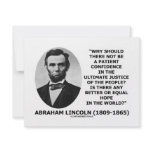 Abraham Lincoln Patient Confidence Justice Quote Custom Announcements