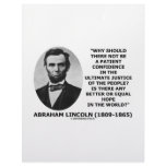 Abraham Lincoln Patient Confidence Justice Quote Letterhead Template