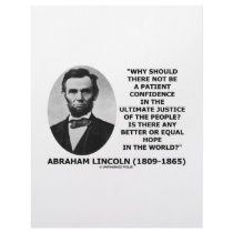 Abraham Lincoln Patient Confidence Justice Quote Letterhead Template