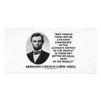 Abraham Lincoln Patient Confidence Justice Quote Photo Card