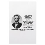 Abraham Lincoln Patient Confidence Justice Quote Stationery Paper