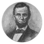 abraham lincoln photo party plate