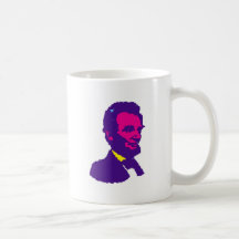 Abraham Lincoln Pixelated Coffee Mugs