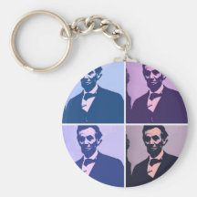 Abraham Lincoln Pop Art Keychain