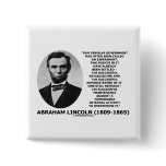 Abraham Lincoln Popular Government Experiment Pin