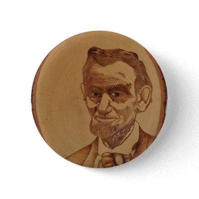 Abraham Lincoln Portrait Pinback Button by ArkhamW