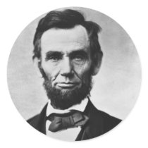 Abraham Lincoln Portrait by Alexander Gardner Round Stickers