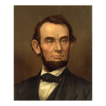 ABRAHAM LINCOLN Portrait by Strobridge & Co Print