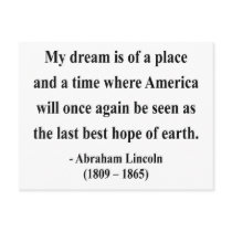 Abraham Lincoln Quote 10a Post Card
