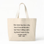 Abraham Lincoln Quote 13a Bags