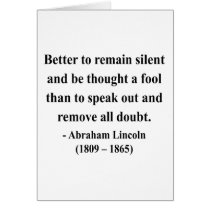 Abraham Lincoln Quote 15a Card