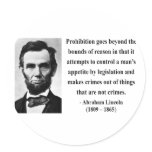 Abraham Lincoln Quote 18b Round Sticker