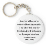 Abraham Lincoln Quote 1a Key Chain