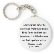Abraham Lincoln Quote 1a Key Chain